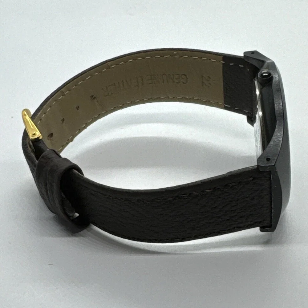 Skagen 805XLTBB Men's Brown Leather Strap Analog Dial Quartz Wrist Watch AEA289